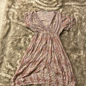 dusty pink floral dress